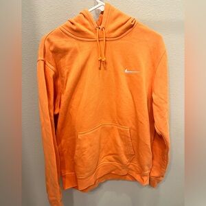 Nike Orange Athletic Sweater with Drawstring Hood